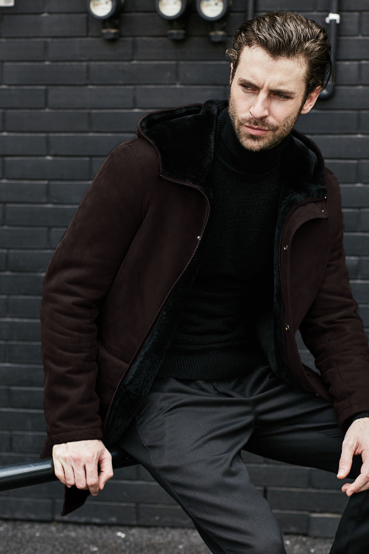 Casual Fleece Hooded Jacket For Men