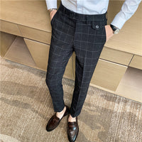 British Classic Checkered  Slim Fit Men's Pant