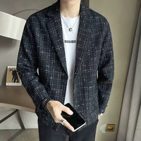 Mens  Plaid Blazer