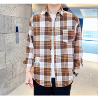 Long-sleeved Plaid shirt