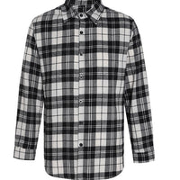 Teenage Men's Checked Long-sleeved Casual Shirt