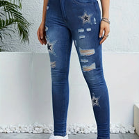 Ripped Distressed Skinny Denim Jeans