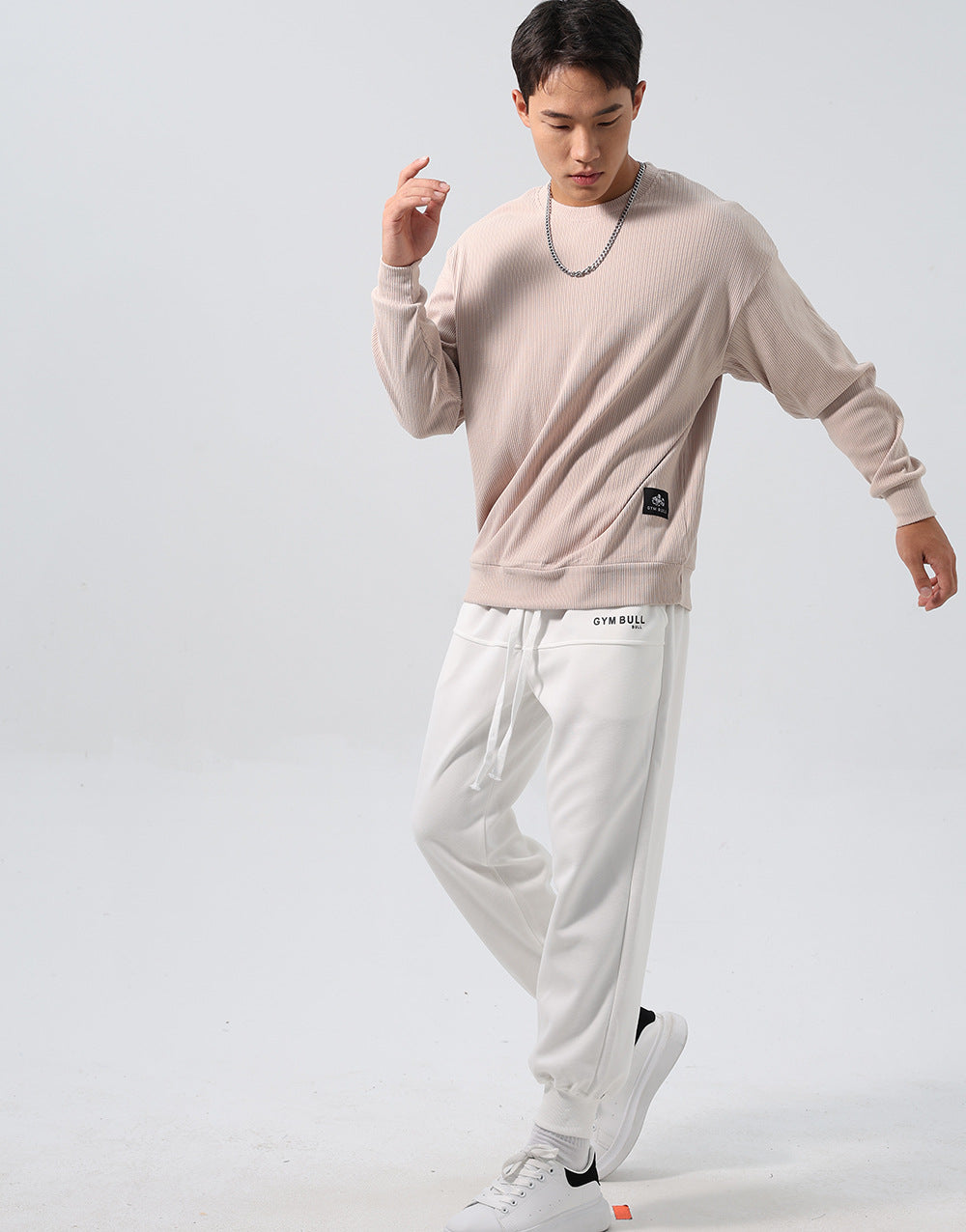 Striped Sports Hoodie With A Relaxed Fit And Dropped Shoulder Sleeves