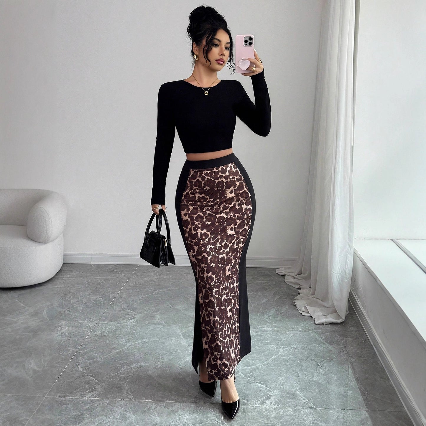 Womens Bodycon Split Skirt