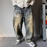 Mens Patchwork Design jeans
