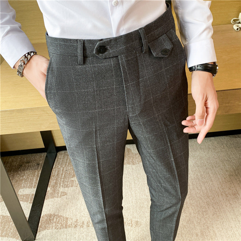 British Classic Checkered  Slim Fit Men's Pant