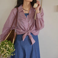 French-striped Sun-protection Shirt