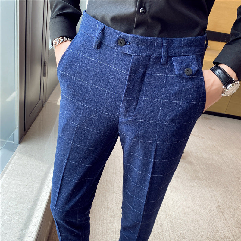 British Classic Checkered  Slim Fit Men's Pant