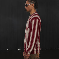 American Retro Flag XINGX Printed Striped Sweater Short Wide Long-sleeved Shirt