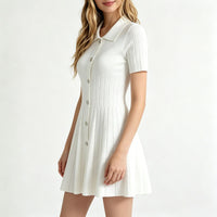 Polo-neck Knitted Dress