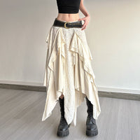 Low-Waist Irregular Skirt
