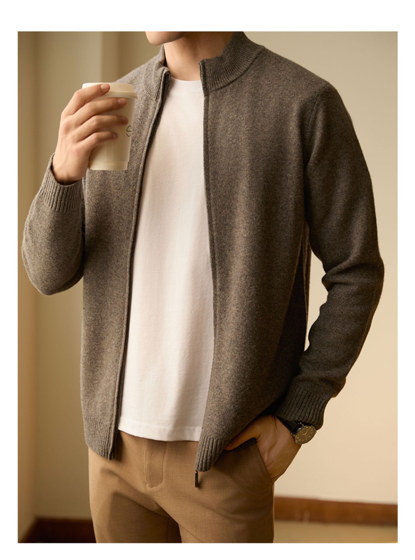 Men's Knitted Casual Jacket
