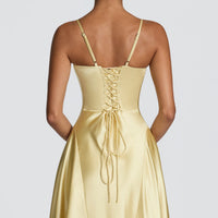 A Deep V-neck Gown