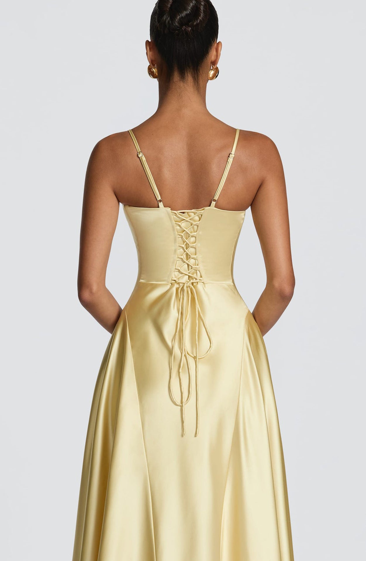A Deep V-neck Gown