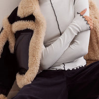 Curling Fake Collar Top