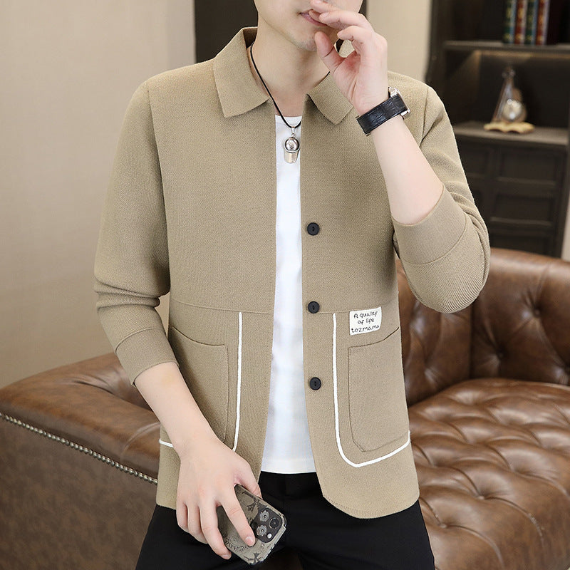 Men's Casual Knitted Sweater Coat