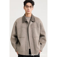 Lamb Wool Lapel Double-faced Wool Jacket