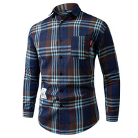 New Long-sleeved Plaid Casual Korean-style Versatile Top