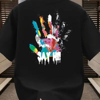 Color-Block Fashion 3D-Printed Summer Mens T-Shirt