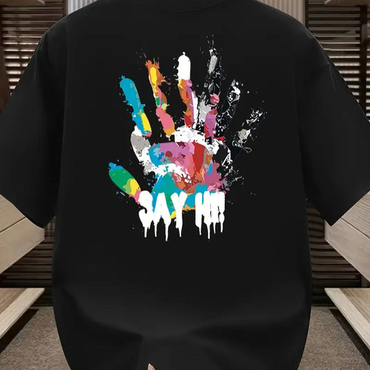 Color-Block Fashion 3D-Printed Summer Mens T-Shirt