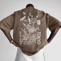 Retro Loose-fit Short-sleeve Printed T-shirt