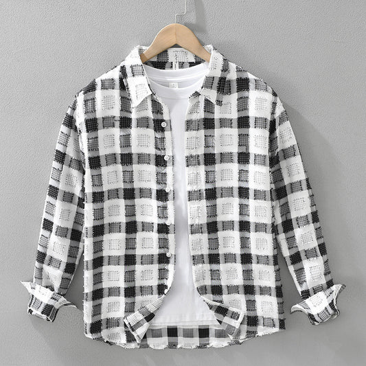 Plaid Long Sleeve Shirt For Men