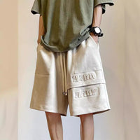 Heavyweight Casual Capri-length Suede Shorts