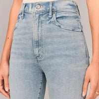 Women's Fashion Casual Solid Color Jeans