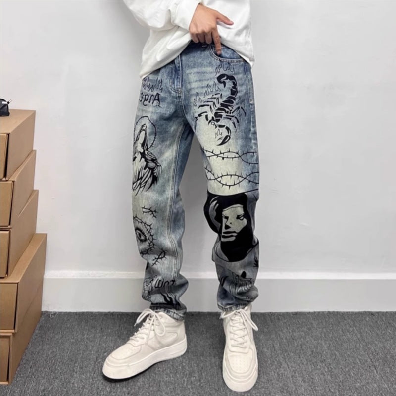Retro Blue Skinny Jeans