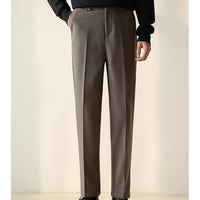 Mens Stylish Casual Straight-leg Suit Pants