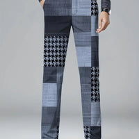 Mens Casual Slim-fit Straight-leg Dress Pants
