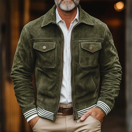 Retro Suede Jacket For Men