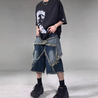 Frayed Denim Shorts