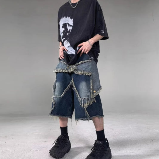 Frayed Denim Shorts