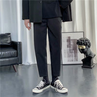 Mens Casual Loose-fitting Versatile Straight-leg Pants