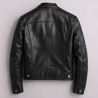 Mens PU Leather Motorcycle Jacket