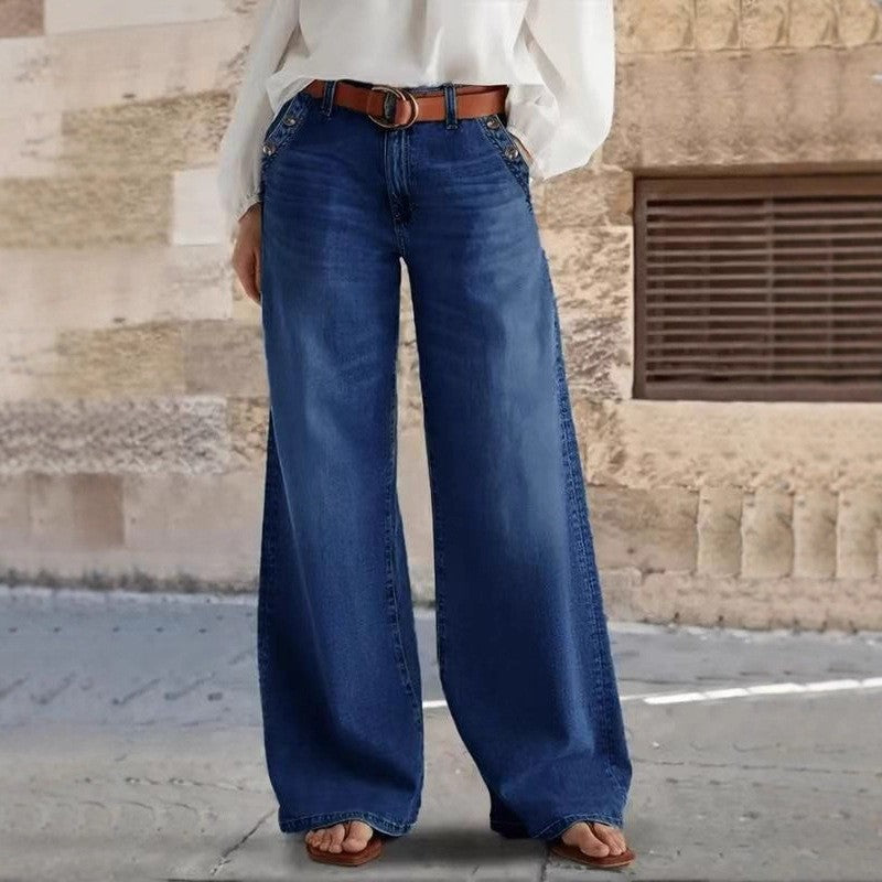 Womens Relaxed-fit Casual Jeans