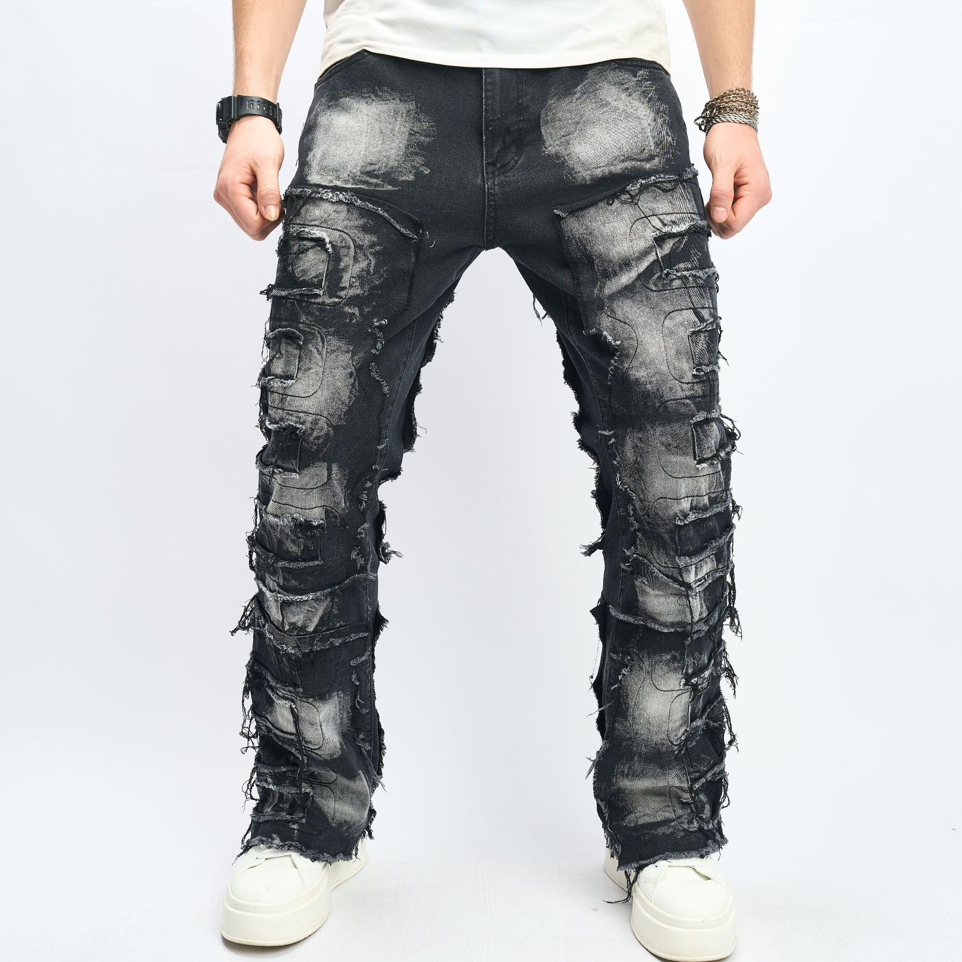 Mens Hip-Hop High-Street Jeans