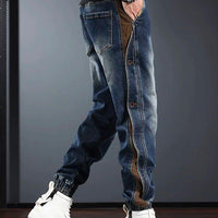 American-style Patchwork jeans