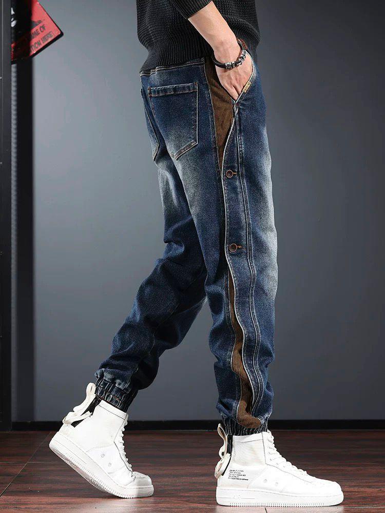 American-style Patchwork jeans