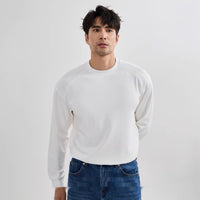Mens Long-Sleeve  Solid-Color Raglan Sleeve T-shirt