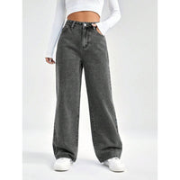 Womens Loose-fit Denim Jeans