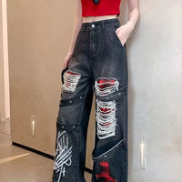 Womens Vintage Ripped Jeans