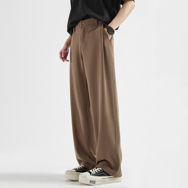 Mens Straight-leg Drapey Pants