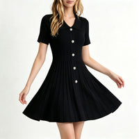 Polo-neck Knitted Dress