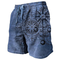 European And American 3D Printed Casual Retro Plaid Hawaiian Vacation Beach Pants Loose Shorts Men