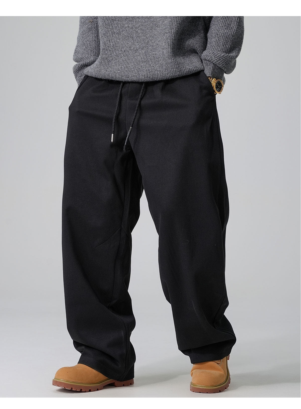 Mens Drawstring Casual Pant
