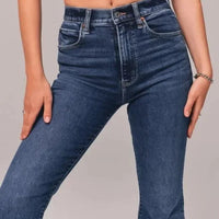Women's Fashion Casual Solid Color Jeans