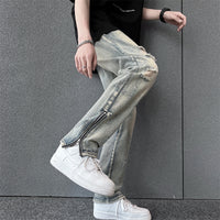 Mens Summer Loose-Fit Denim Jeans