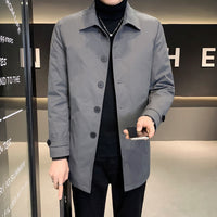 Mid-length Mens Business Down Jacket